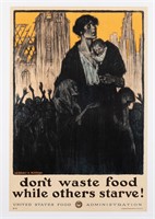 DON'T WASTE FOOD WWI FOOD POSTER