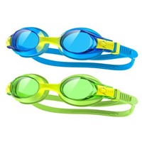 findway Kids Swim Goggles for age 2-14, Pack of 2