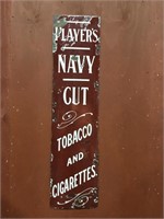 Players Navy Cut Vertical Enamel Sign