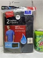 Hanes Tagless T-Shirts - Size Large - Pk. Of 2