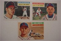 Three 1956 Topps St. Louis Cardinals baseball