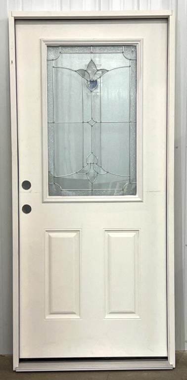 REEB 36in RH Deco Prehung Exterior Door