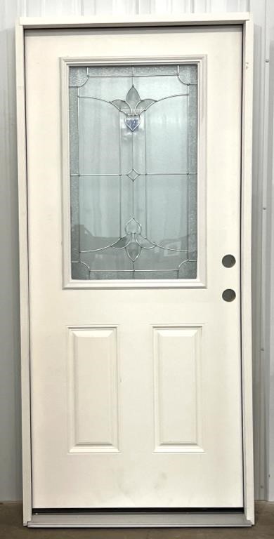 REEB 36in LH Deco Prehung Exterior Door