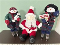 Christmas decor Santa Claus and snowman