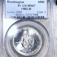 1982-D Washington Half Dollar PCGS - MS67