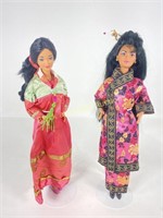 (2) VTG Barbies of the World: Chinese & Korean