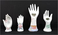 4 pcs Vintage Porcelain Hand Vases