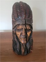 Wooden Native American Statue