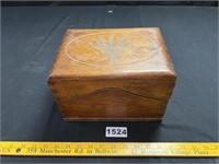 Antique Wood Recipe Box