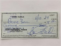 Bonnie Franklin signed check