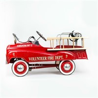 Vintage Children’s Metal Fire Truck Pedal Car