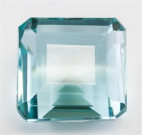 43.40ct Emerald Cut Blue Natural "Aquamrine" GGL