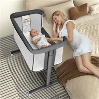 N6180  Kinder King Grey Baby Bassinet Folding