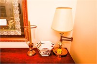 Desk Lamp, Decorative Candle and Decorative Bowl
