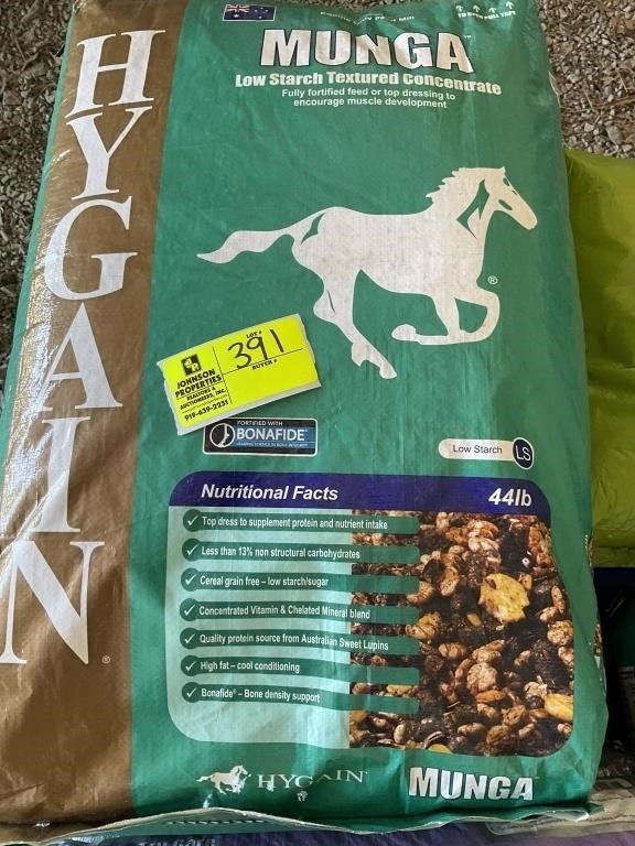 1 BAG HYGAIN MUNGA HORSE FEED 44LBS