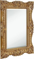 SE6016 Gold Rectangular Baroque Mirror, 30x40