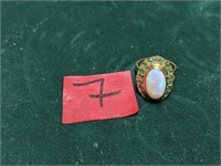 14kt Gold Emerald & Opal ring sz 5