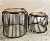 Birdcage Iron Table Set of 2