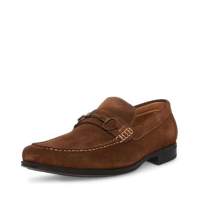 9 Steve Madden Men's Gaddis Loafer, Tobacco Suede