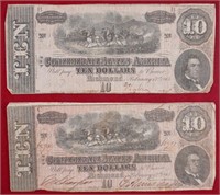 2 - 1864 CSA $10 Note