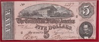 1864 CSA $5 Note