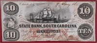 1860 South Carolina $10 Note