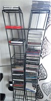 Solid Metal Rod 51" X 15" Grey Standing CD rack