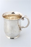 English Sterling Silver Christening Mug,
