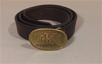 Calvin Klein Brass Belt Buckle W/ Belt
