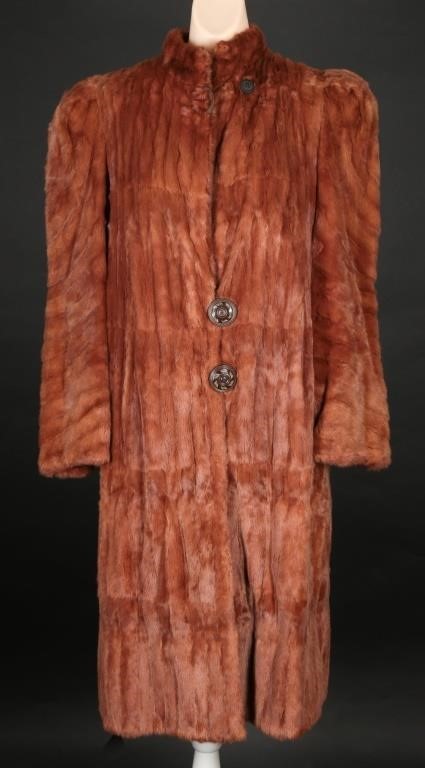 Vintage Red Fox Fur Full Length Coat- Genuine Fur