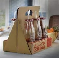 COCA COLA GLASS MILK BOTTLE SET 6 PIECE