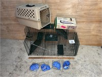 Live traps, small kennel, clippers, dog leads