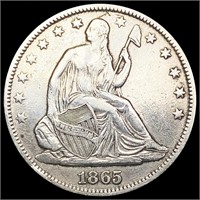 1865-S Seated Liberty Half Dollar CLOSELY
