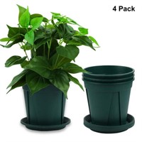 5.9*5.51*3.9  Casewin 4 Pack 6 Plastic Planters  I