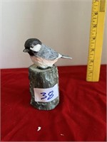 VINTAGE HAND PAINTED WOOD BIRD