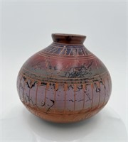 MC Signed Genuine Navajo Pottery