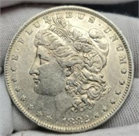 1882- O/S Morgan Silver Dollar AU