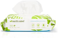 New 100 Count Earth Rated Dog Wipes, Thick Plant