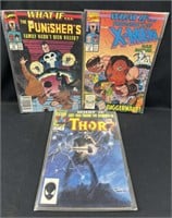 (3) 1980s-90s 'What If' Comicbooks Punisher etc.