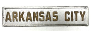 Arkansas City Sign 12” x 3”
