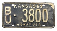 1969 Kansas License Plate