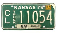 1975 Kansas License Plate