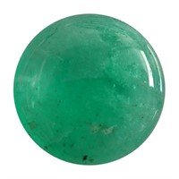 Genuine 0.56ct Round Emerald Cabochon