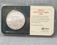 2003 Sliver American Eagle Uncirculated 99.93%