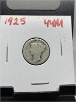 1925 MERCURY SILVER DIME