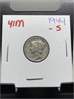 1944-S MERCURY SILVER DIME