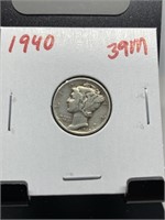 1940 MERCURY SILVER DIME