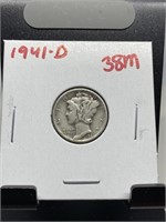 1941-D MERCURY SILVER DIME