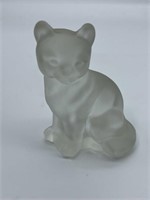 Fenton Frosted Cat