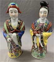 Pair of Porcelain Chinese Figures